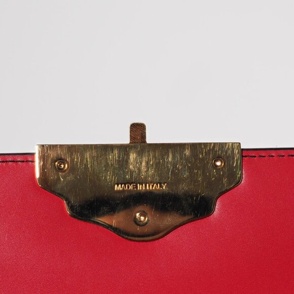 Dolce & Gabbana Red Leather Top Handle Shoulder Bag with Gold Hardware - Picture 12 of 15